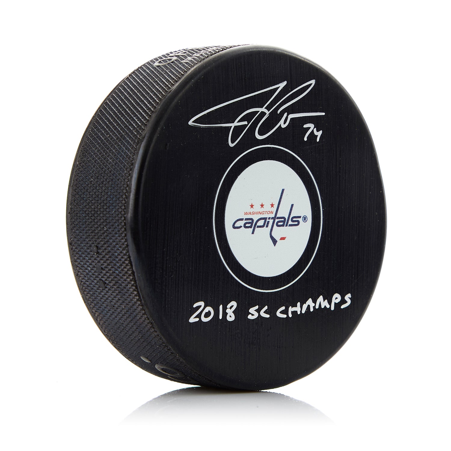 John Carlson Washington Capitals Signed 2018 Champs Note Puck | AJ Sports.