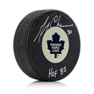 Gerry Cheevers Toronto Maple Leafs Signed Hockey Puck with HOF Note | AJ Sports.