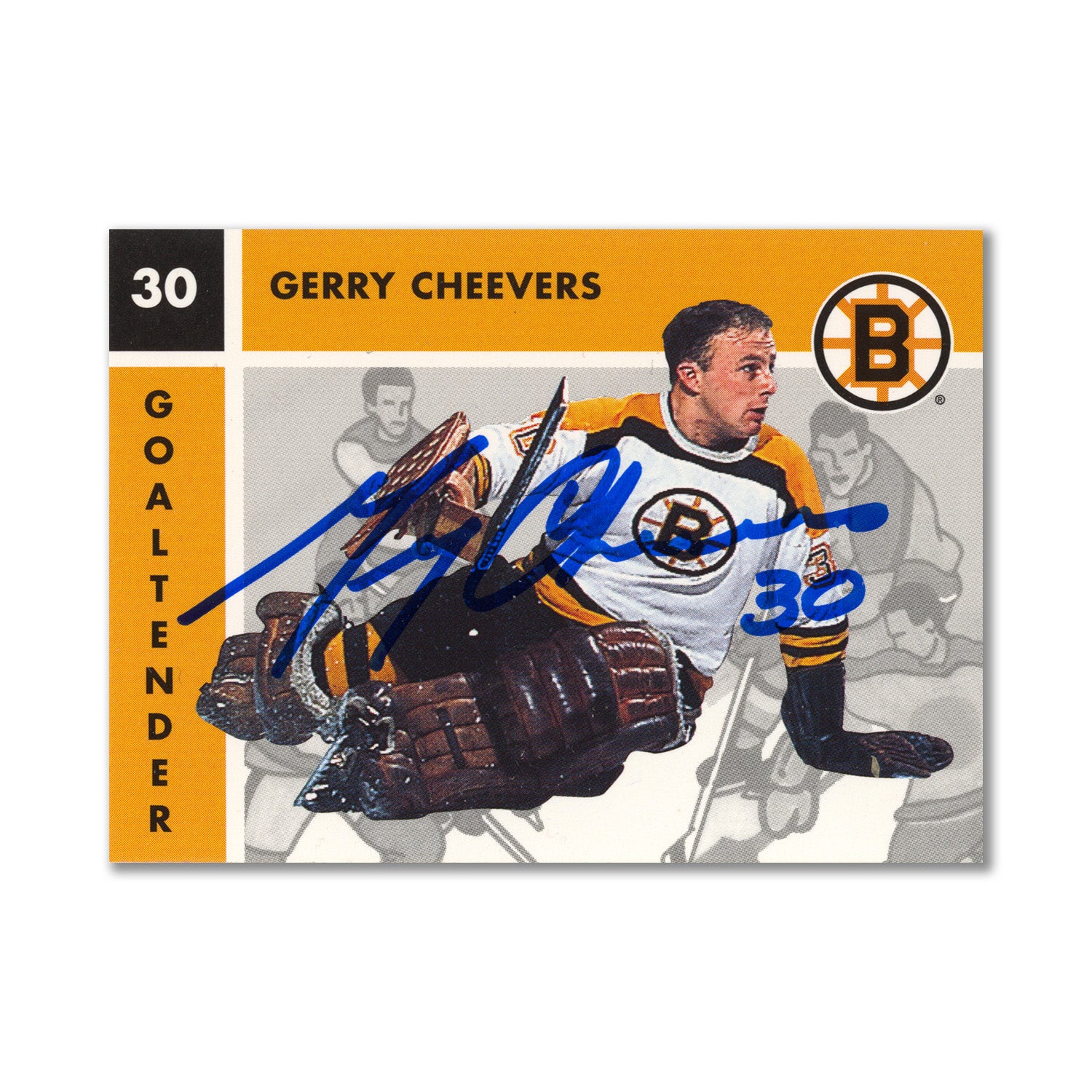 AJ Sports  Gerry Cheevers Toronto Maple Leafs Autographed Rookie 8x10 Photo