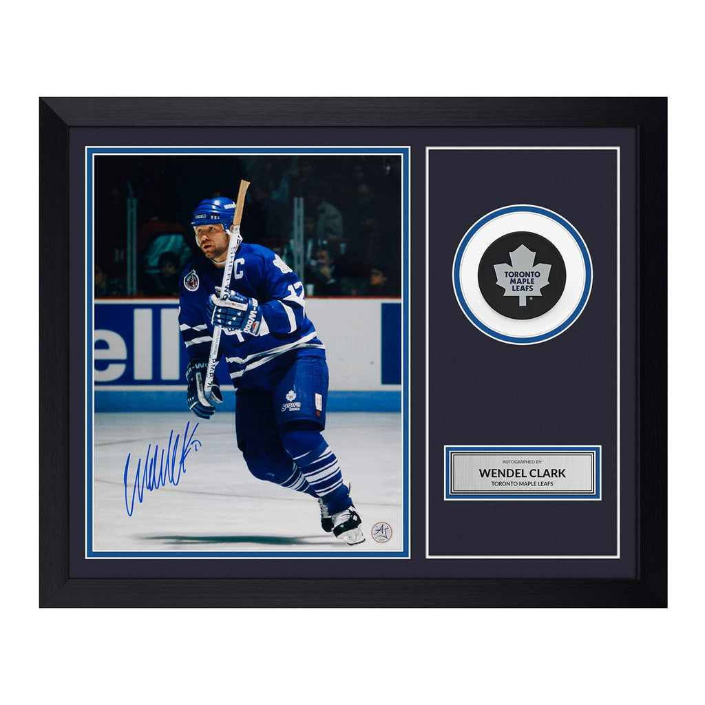 Wendel Clark Toronto Maple Leafs Autographed Crossover 8x10 Photo