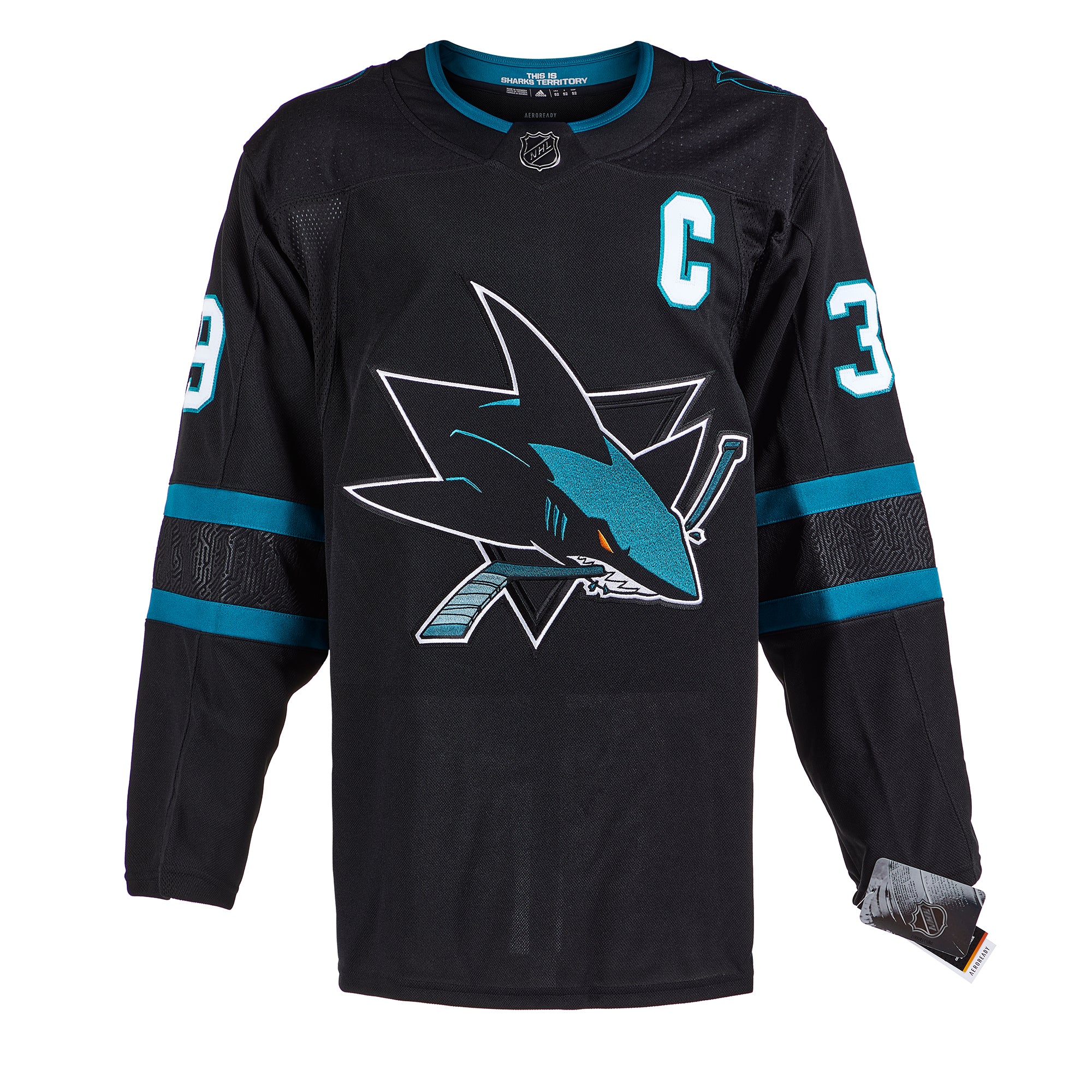 Logan Couture San Jose Sharks Signed Alternate Adidas Jersey | AJ Sports.