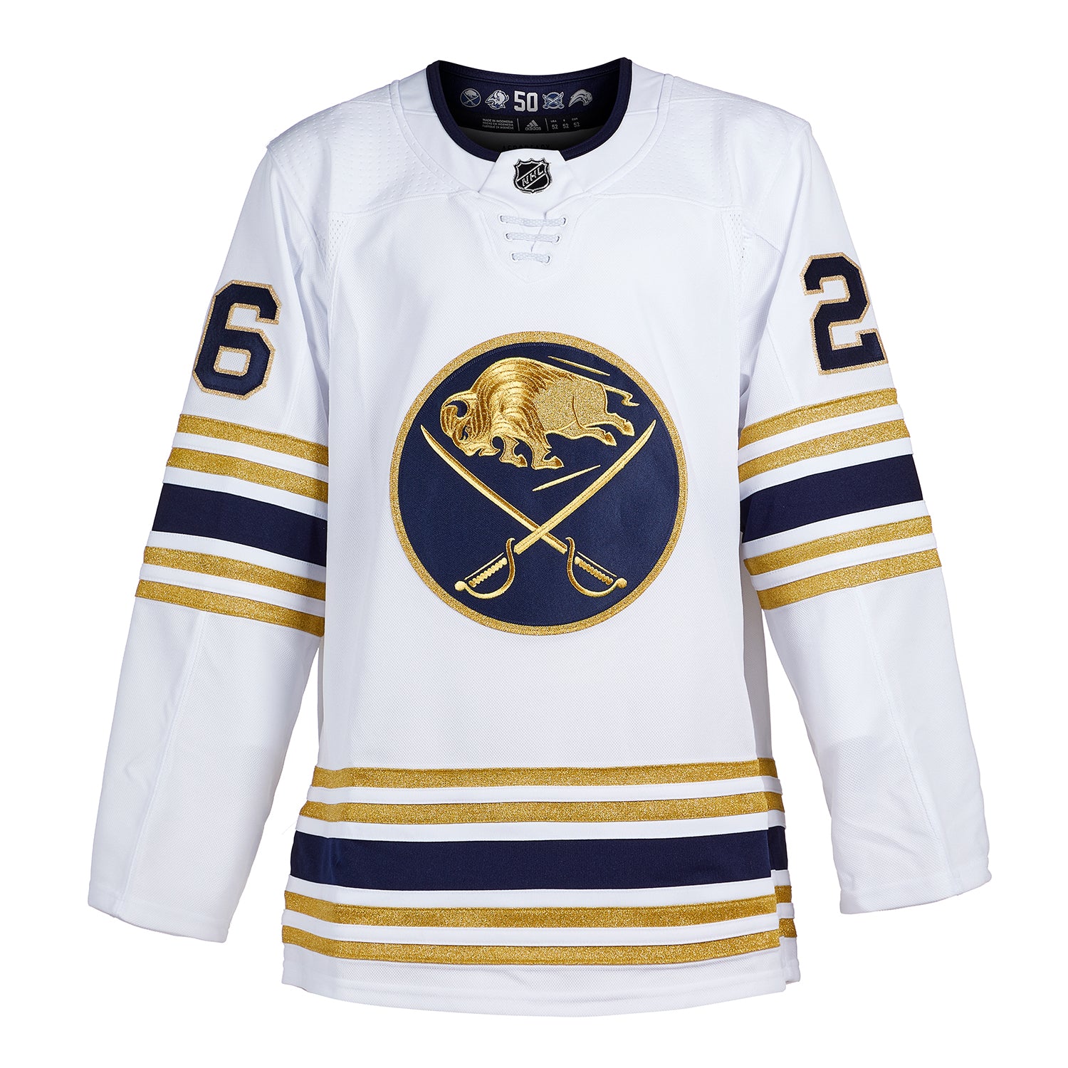 Adidas Buffalo Sabres No26 Rasmus Dahlin White Road Authentic Women's Stitched NHL Jersey