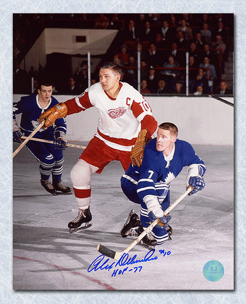 Alex Delvecchio Detroit Red Wings Autographed Original Six 8x10 Photo | AJ Sports.