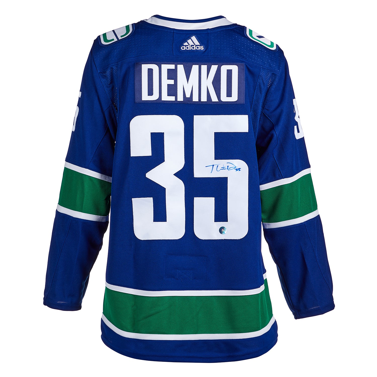 Thatcher Demko Vancouver Canucks Autographed Adidas Jersey | AJ Sports.