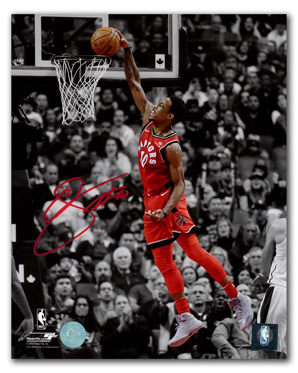 DeMar DeRozan Toronto Raptors Autographed Spotlight 8x10 Photo | AJ Sports.