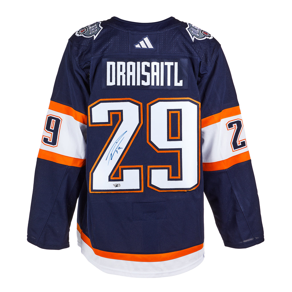 Leon Draisaitl Autographed Signed Edmonton Oilers Jersey Size L In Person.  JSA Certified