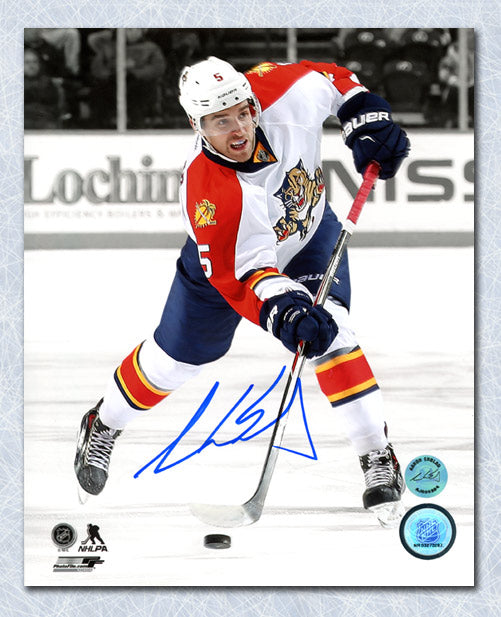 Aaron Ekblad Florida Panthers Signed Color Isolation 8x10 Photo | AJ Sports.