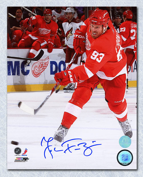 Johan Franzen Detroit Red Wings Autographed Action 8x10 Photo | AJ Sports.