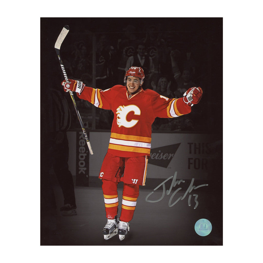 Sean Monahan & Johnny Gaudreau Dual Autographed Signed Calgary Flames Stars  20x24 Frame
