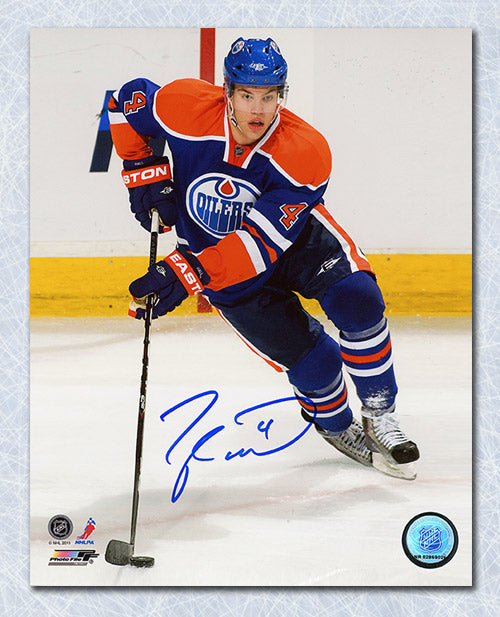 Taylor Hall Edmonton Oilers Signed Crossover 8x10 Photo | AJ Sports.