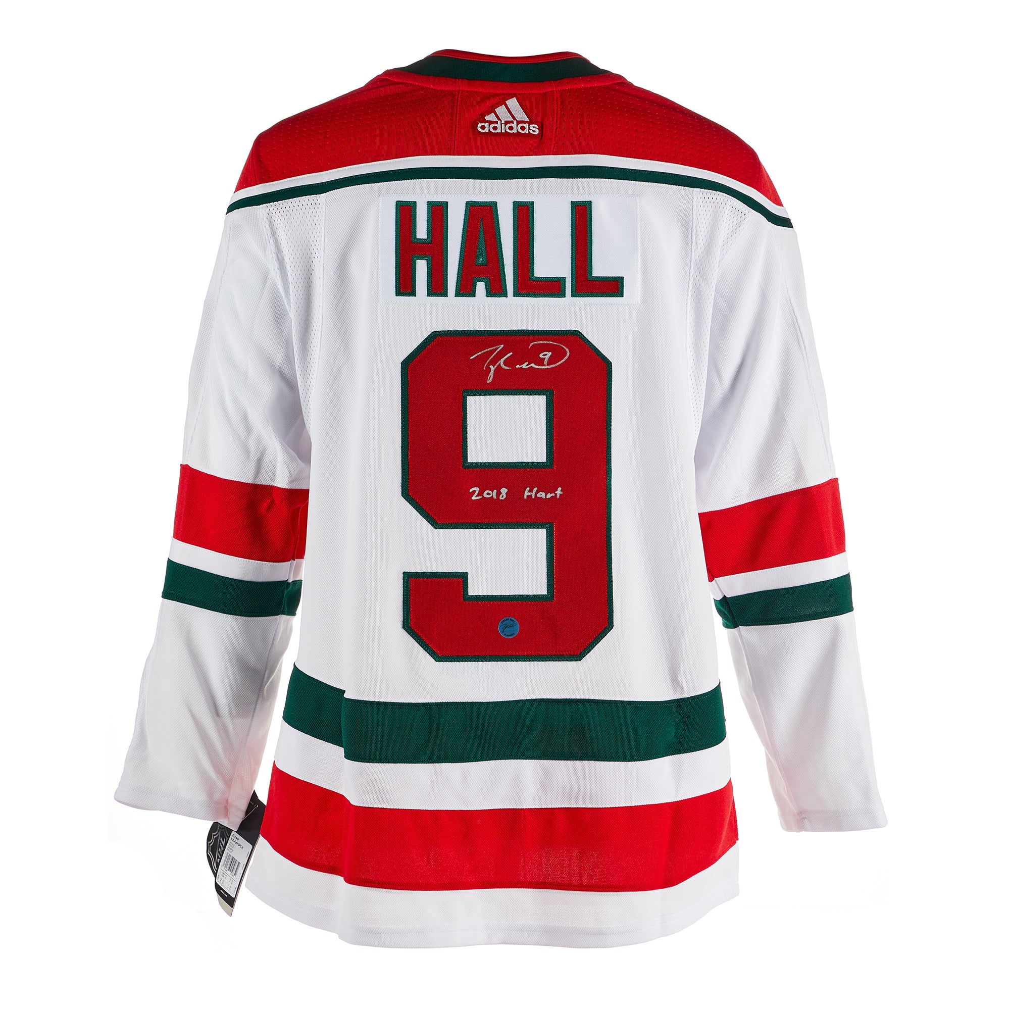 Taylor Hall New Jersey Devils Signed & Noted Adidas Jersey | AJ Sports.