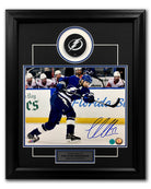 Victor Hedman Signed Tampa Bay Lightning 20x24 Puck Frame | AJ Sports.