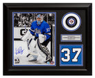 Connor Hellebuyck Winnipeg Jets Signed Aviator 20x24 Number Frame #/37 | AJ Sports.