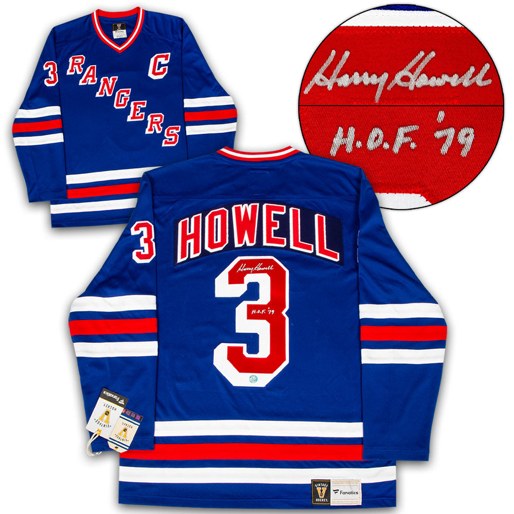 Harry Howell New York Rangers Signed Retro Fanatics Jersey | AJ Sports.