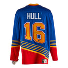 Brett Hull St. Louis Blues Autographed Diagonal Vintage Fanatics Jersey | AJ Sports.