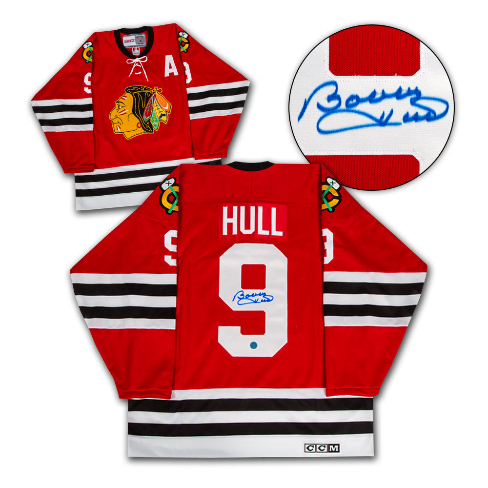 Bobby Hull Signed Jersey Jets Replica White Vintage CCM - NHL Auctions