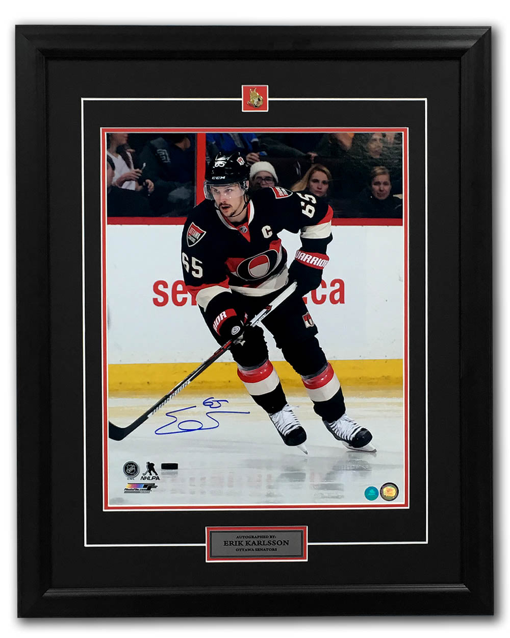 Erik Karlsson Ottawa Senators Autographed Retro Jersey Game Action 8x10 -  NHL Auctions