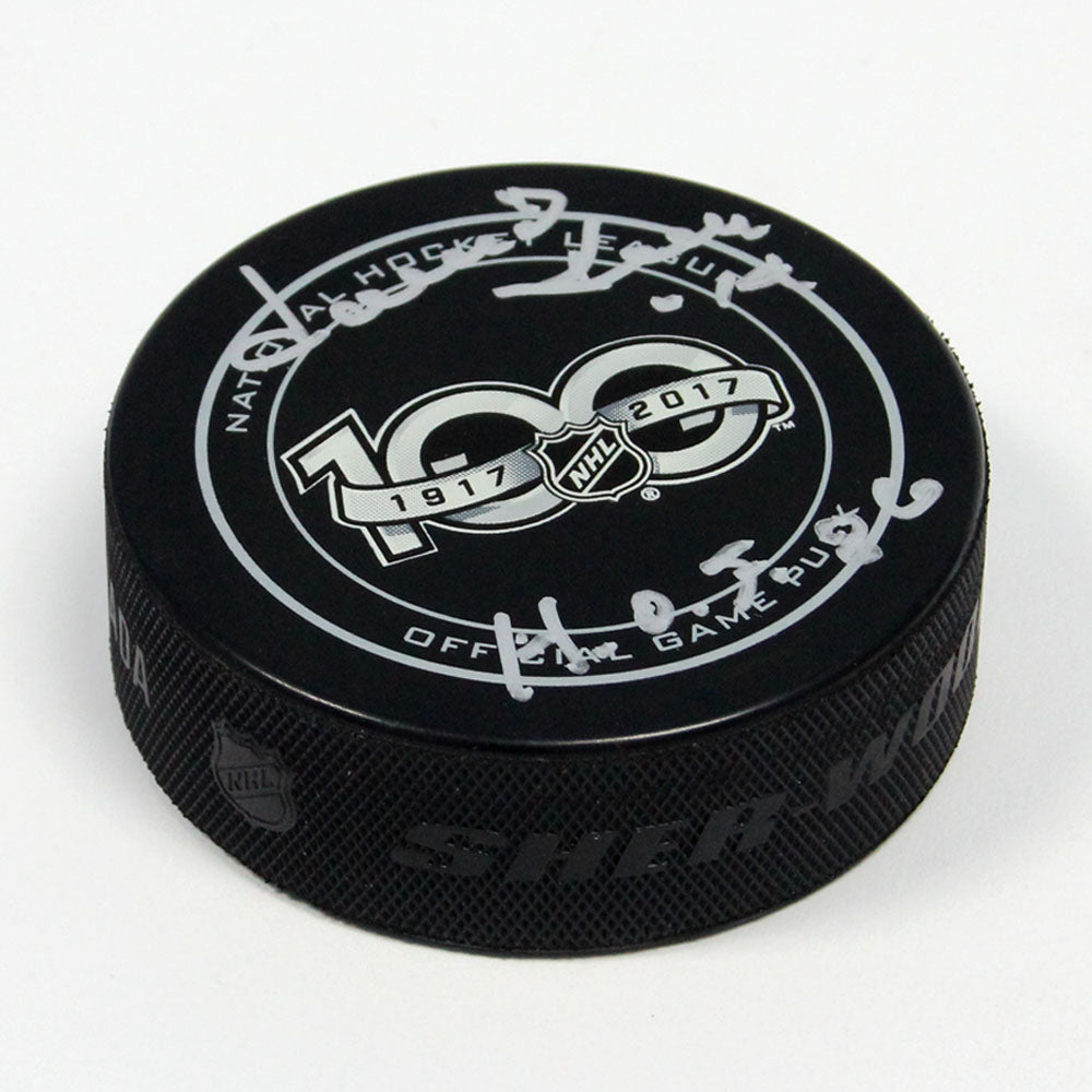 Dave Keon Signed NHL Centennial Season Game Puck | AJ Sports.