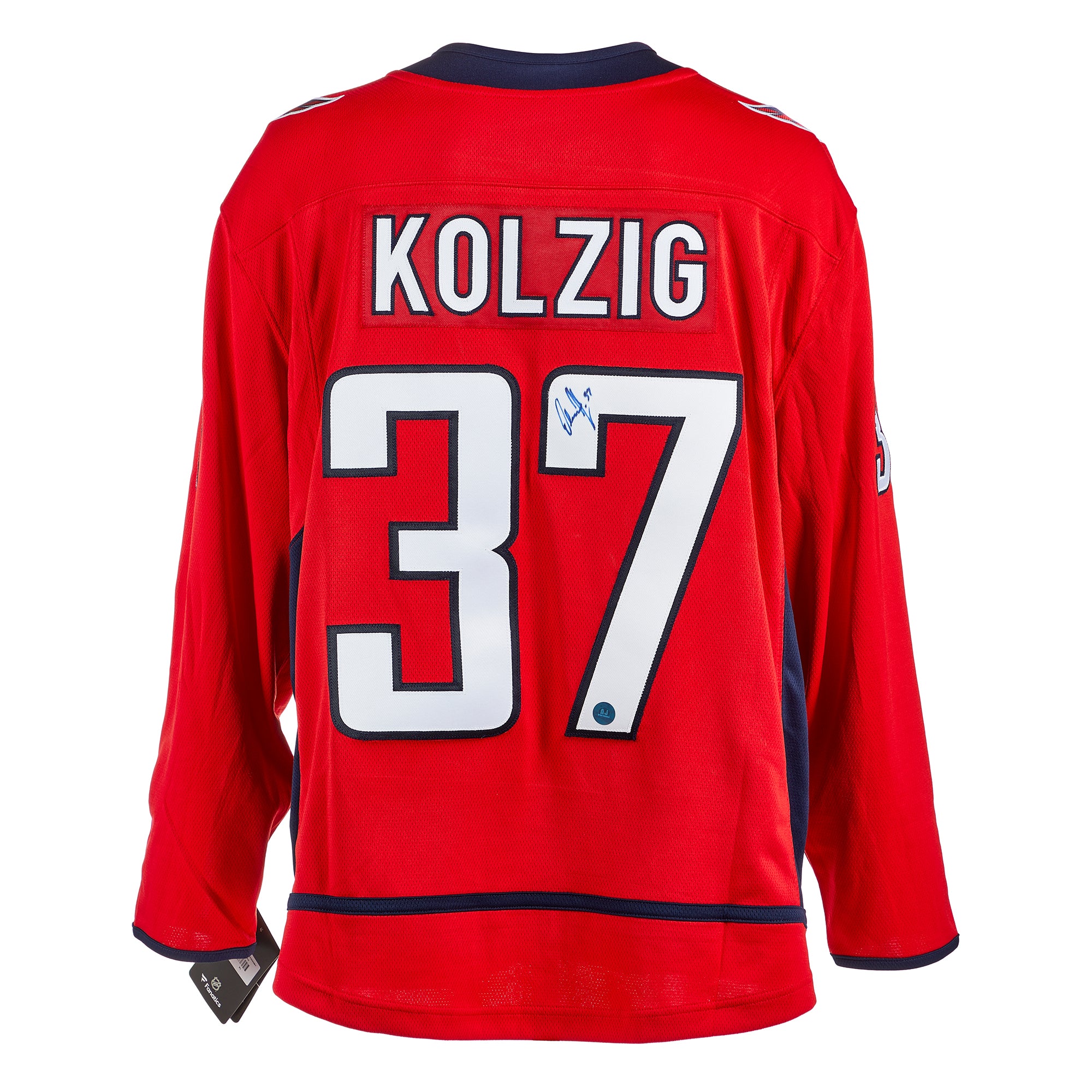 Olaf Kolzig Washington Capitals Autographed Fanatics Jersey | AJ Sports.