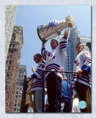 Brian Leetch New York Rangers Autographed Stanley Cup Parade 8x10 Photo | AJ Sports.