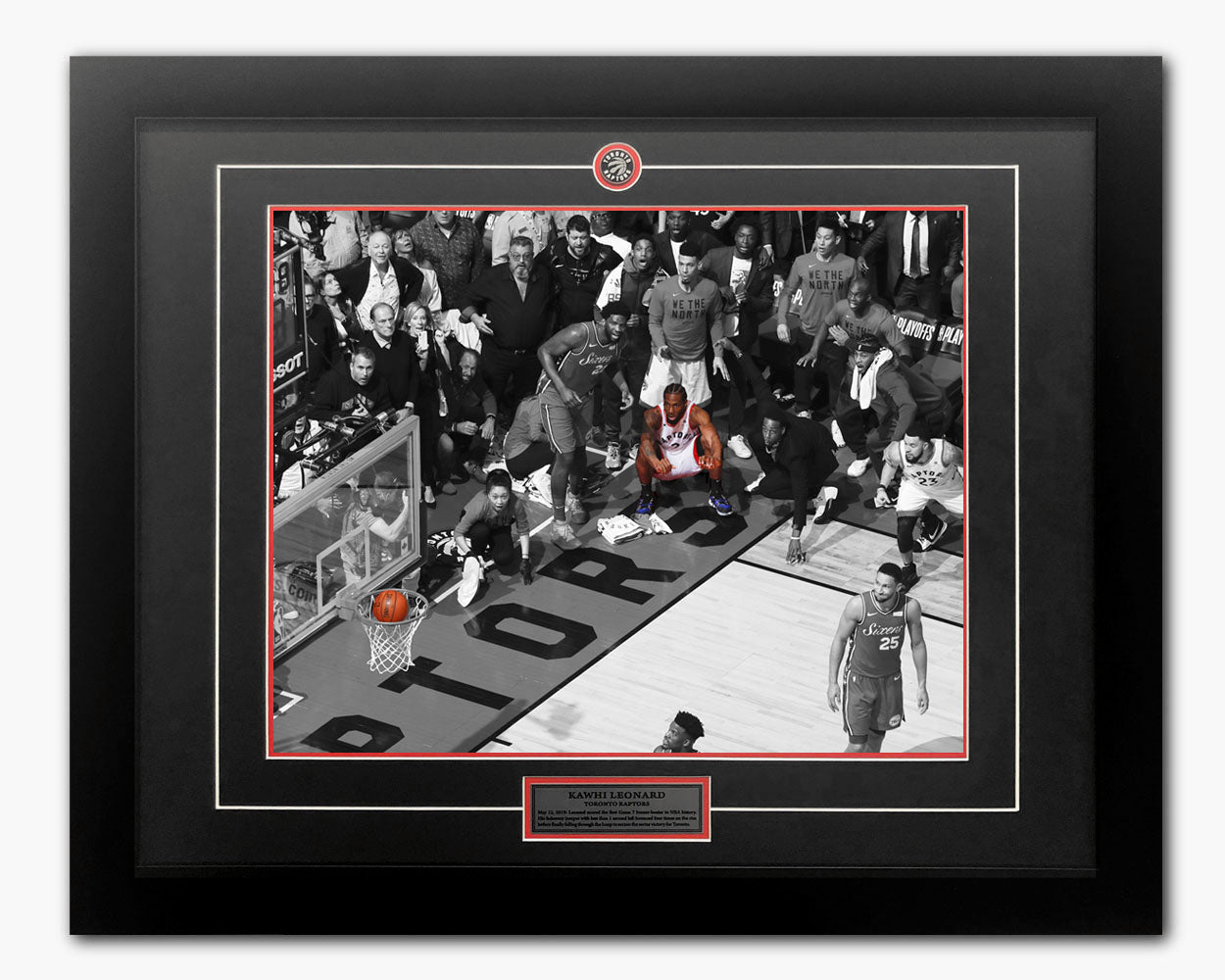 Kawhi Leonard Toronto Raptors Playoff Game Winner 26x32 Frame | AJ Sports.