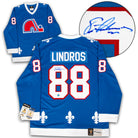 Eric Lindros Quebec Nordiques Signed Retro Fanatics Jersey | AJ Sports.