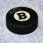 Fleming Mackell Boston Bruins Signed Original 6 Puck | AJ Sports.