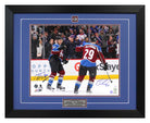 Nathan MacKinnon & Mikko Rantanen Dual Signed Colorado Avalanche 26x32 Frame | AJ Sports.