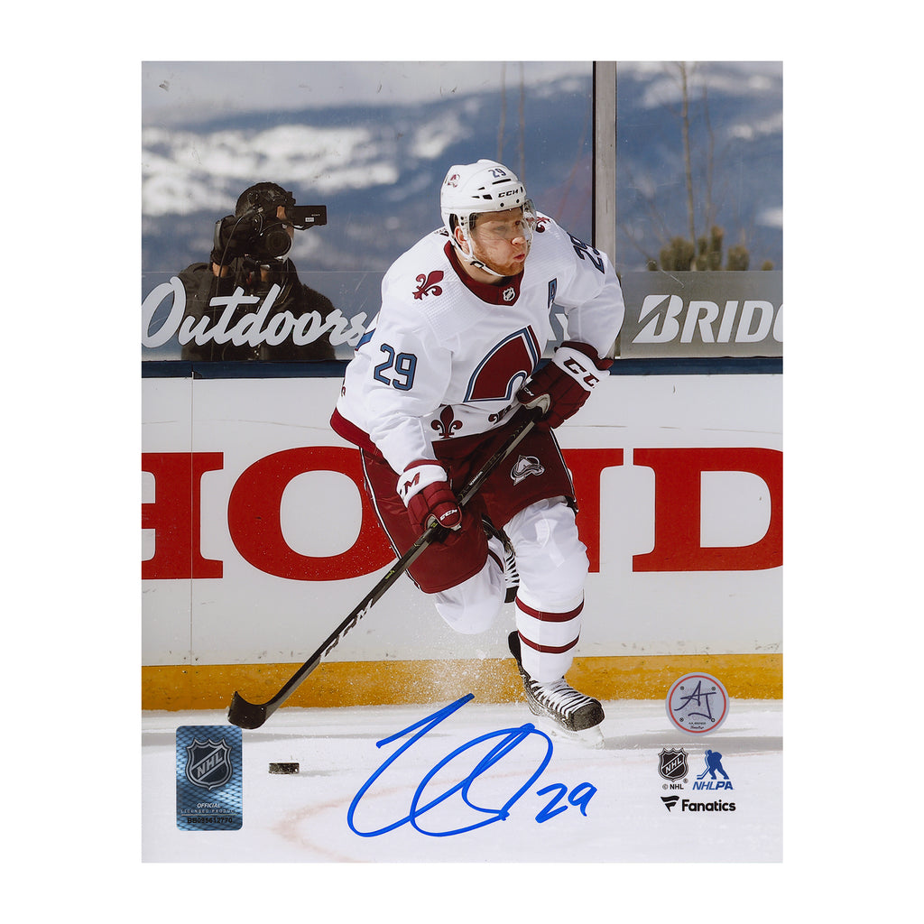 Sold at Auction: AUTHENTIC NATHAN MACKINNON LAKE TAHOE AUTOGRAPH 25 X  30 PICTURE W/ COA