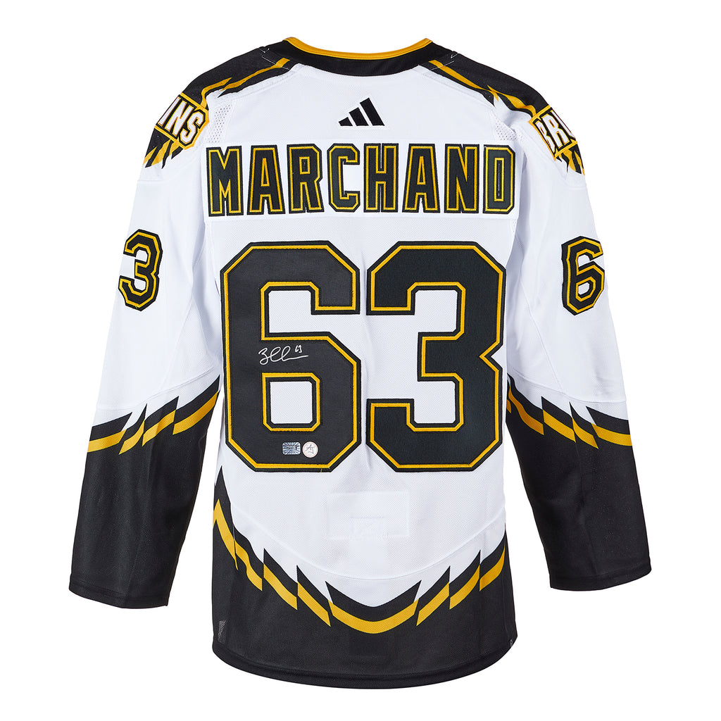 Autographed Brad Marchand Jersey - Franchise Number 20x24 Frame