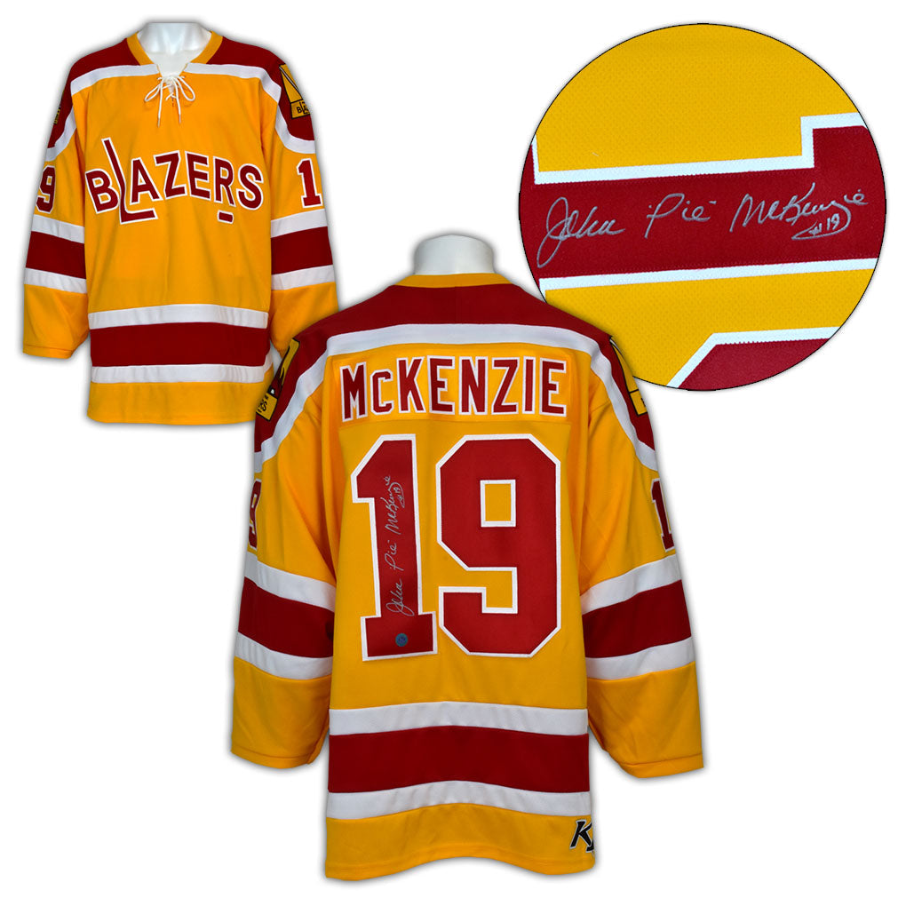 John Pie McKenzie Philadelphia Blazers Signed Vintage WHA Jersey | AJ Sports.