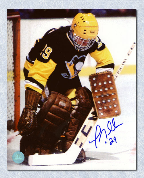 Greg Millen Pittsburgh Penguins Autographed Goalie 8x10 Photo | AJ Sports.