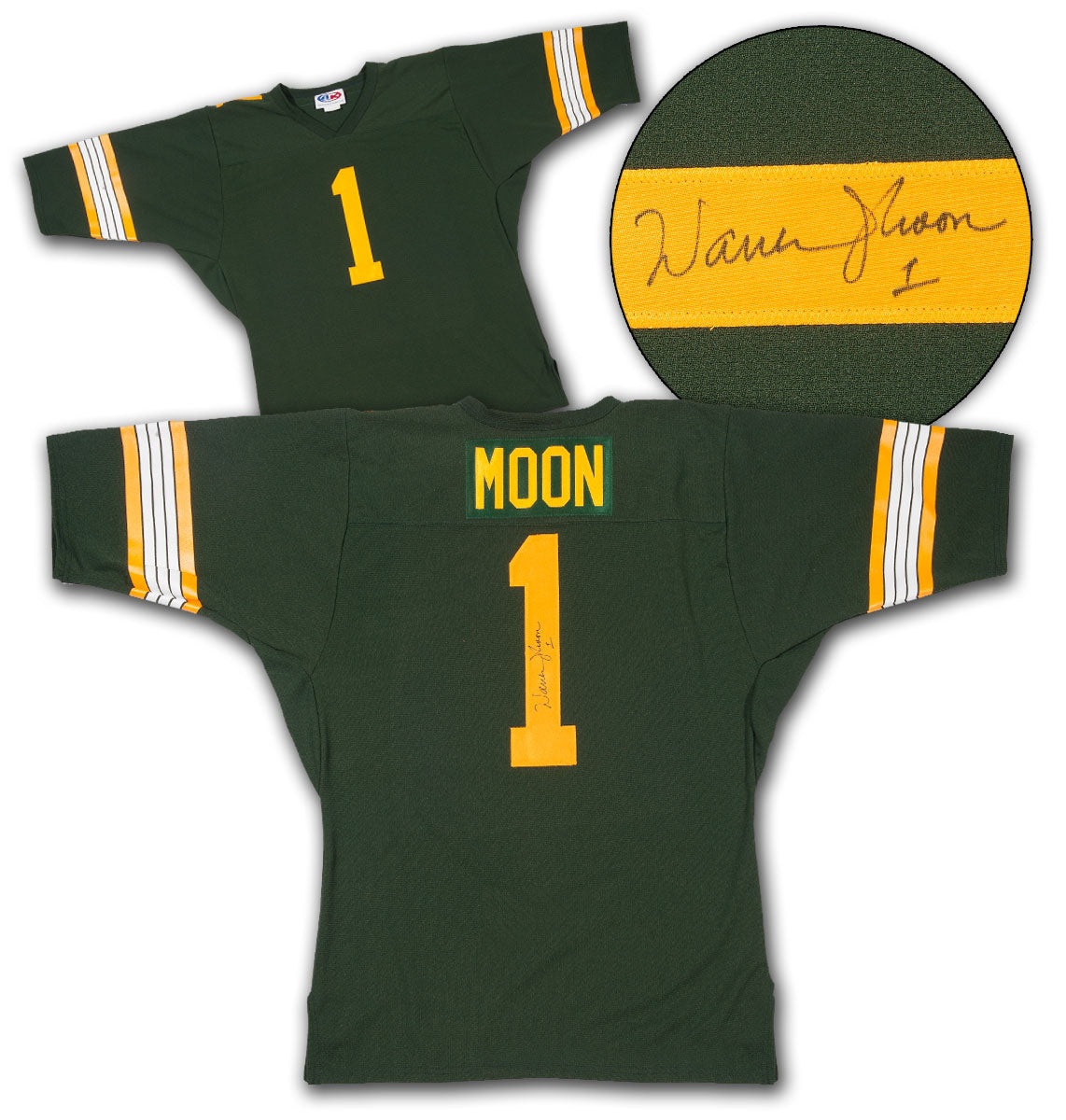 Warren Moon Autographed Edmonton Eskimos Football Jersey | AJ Sports.