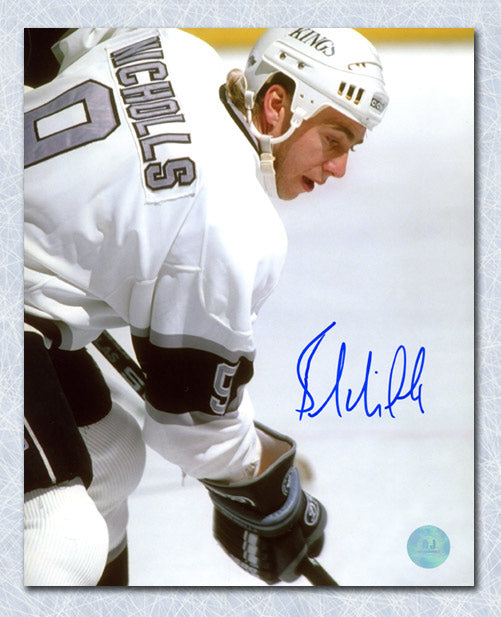 Bernie Nicholls Los Angeles Kings Signed Close-Up  8x10 Photo | AJ Sports.