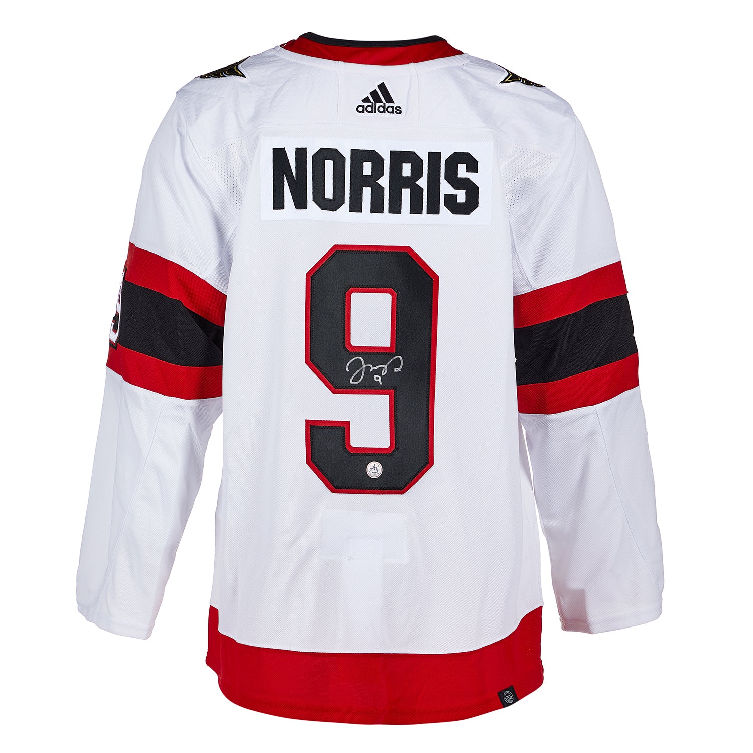 Josh Norris Ottawa Senators Signed White Adidas Jersey | AJ Sports.