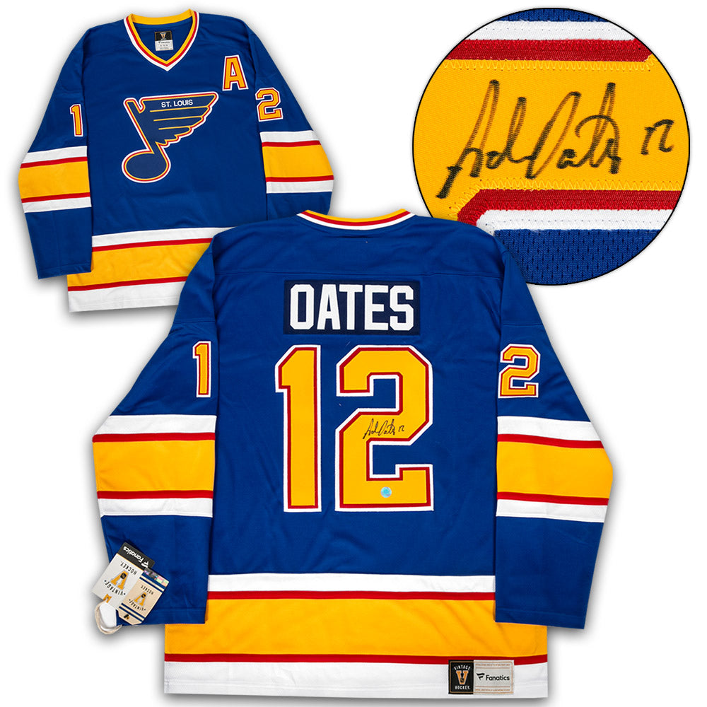 Adam Oates St Louis Blues Signed Retro Fanatics Jersey | AJ Sports.