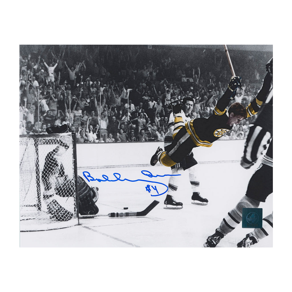 Bobby Orr Boston Bruins Autographed Signed Vintage Style 36x44 Framed  Hockey Jersey