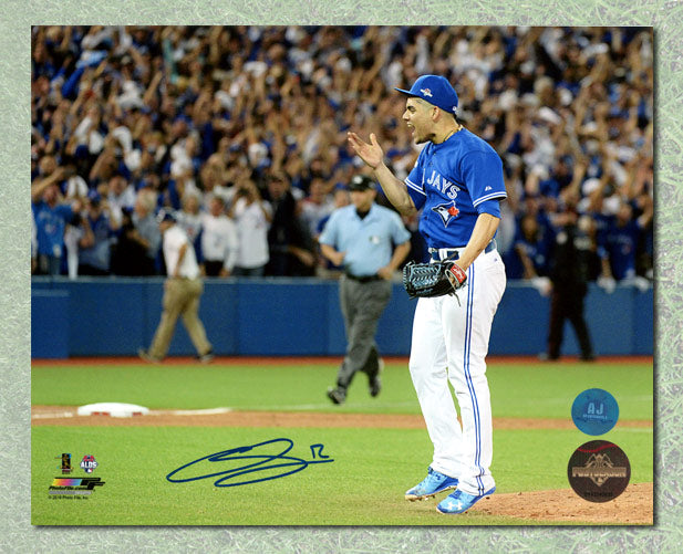 Roberto Osuna Toronto Blue Jays Autographed ALDS Game 5 Victory Save 8x10 Photo | AJ Sports.