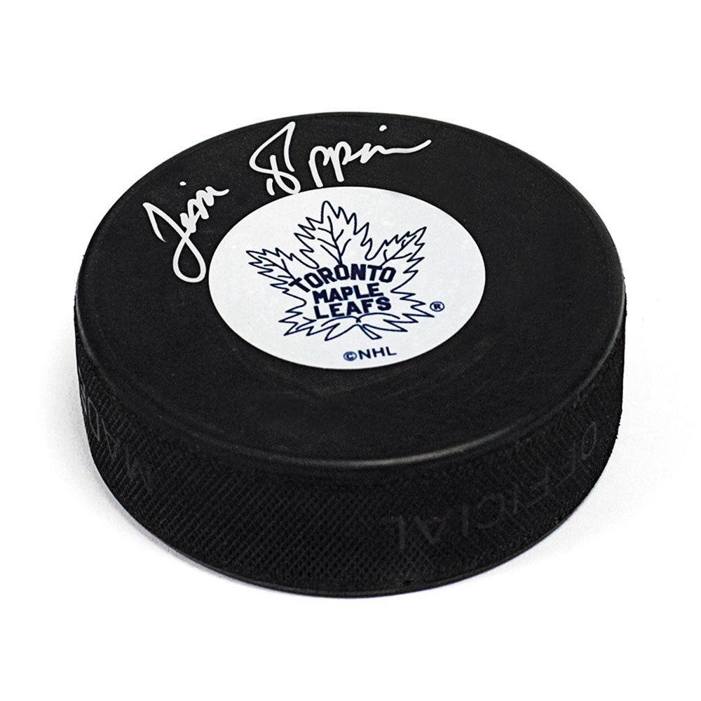 Jim Pappin Toronto Maple Leafs Autographed Hockey Puck | AJ Sports.