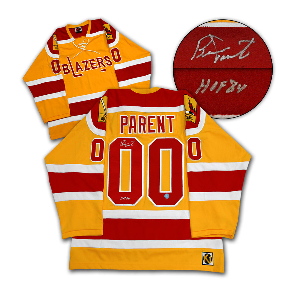 Bernie Parent Philadelphia Blazers Signed Vintage WHA Jersey | AJ Sports.