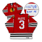 Pierre Pilote Chicago Blackhawks Signed Vintage CCM Jersey | AJ Sports.