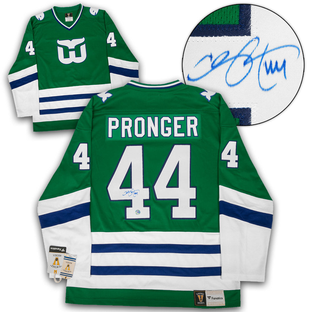 Chris Pronger Hartford Whalers Signed Retro Fanatics Jersey | AJ Sports.