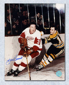 Marcel Pronovost Detroit Red Wings Autographed Action vs Boston 8x10 Photo | AJ Sports.