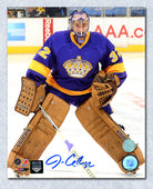 Jonathan Quick Los Angeles Kings Autographed Retro Purple Jersey 8x10 Photo | AJ Sports.