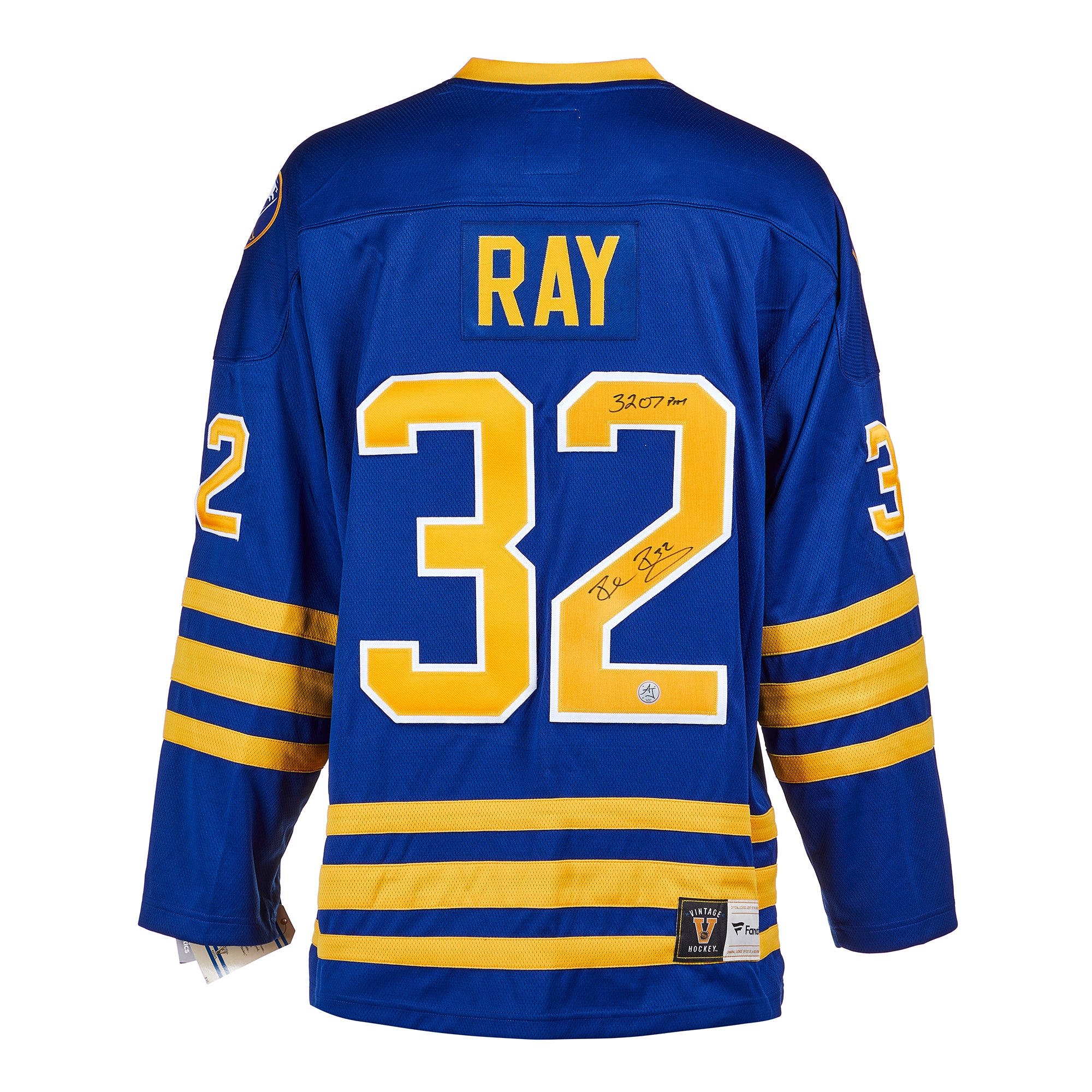 Rob Ray Buffalo Sabres Signed PIM Note Vintage Fanatics Jersey | AJ Sports.