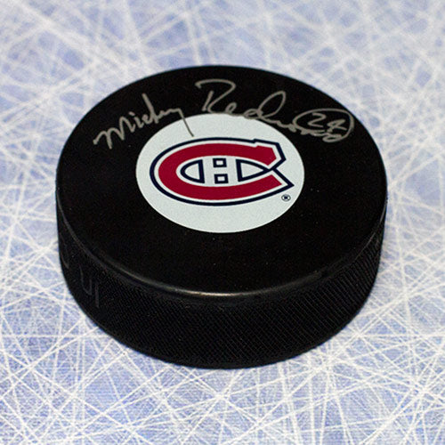 Mickey Redmond Montreal Canadiens Autographed Hockey Puck | AJ Sports.