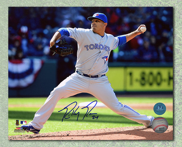 Ricky Romero Toronto Blue Jays Autographed 2012 Opening Day 8x10 Photo | AJ Sports.