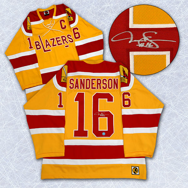 Derek Sanderson Philadelphia Blazers Signed Vintage WHA Jersey | AJ Sports.