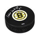 Ed Sandford Boston Bruins Autographed Original Six Hockey Puck | AJ Sports.