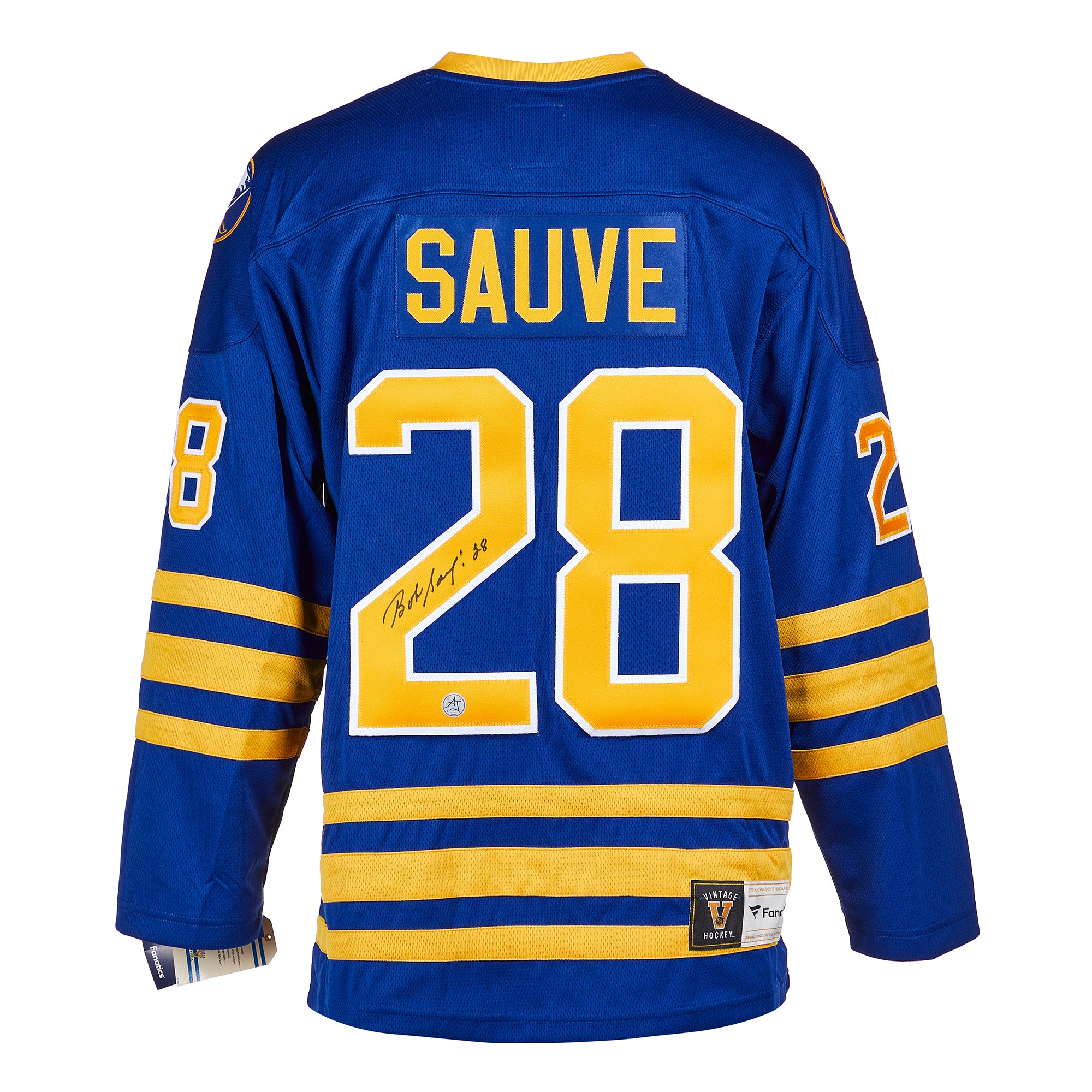 Bob Sauve Buffalo Sabres Signed Retro Fanatics Jersey | AJ Sports.